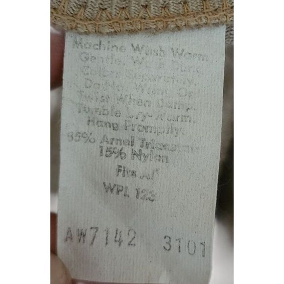 VIntage 70s Velour Bathrobe Pockets Mens One Size Beige - Picture 8 of 8